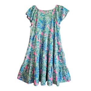 NEW Lilly Pulitzer Geanna Dress Soleil Pink Good Hair Day Size Medium